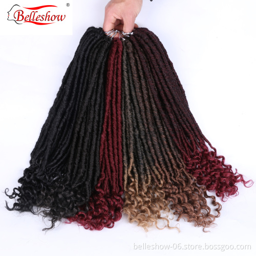Hot sell Wholesale 20inch  ombre faux dreadlocks faux locs crochet hair dreadlock Goddess locs
